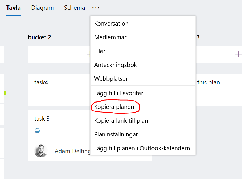 Copy a Planner plan to a new team – Welcome to Deltinger 365